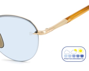 Óculos de Sol David Beckham Dourado Photochromic DB1173S T5U-51