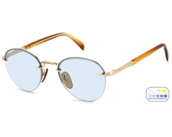 Óculos de Sol David Beckham Dourado Photochromic DB1173S T5U-51