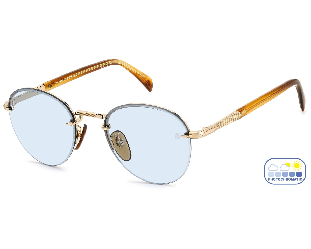Óculos de Sol David Beckham Dourado Photochromic DB1173S T5U-51