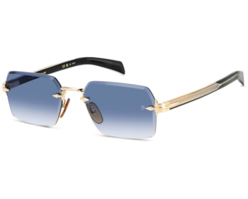 Óculos de Sol David Beckham Dourado Preto DB7109/S RHL-56