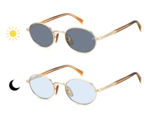 Óculos de Sol David Beckham Photochromic Dourado DB1196/S T5U-52