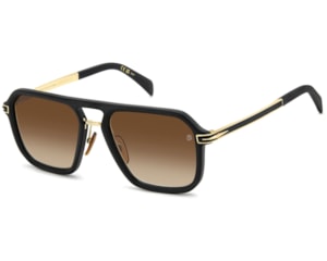 Óculos de Sol David Beckham Preto Fosco Dourado DB7136/S I46-56