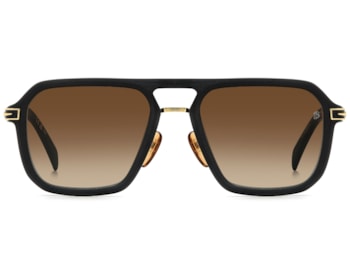 Óculos de Sol David Beckham Preto Fosco Dourado DB7136/S I46-56