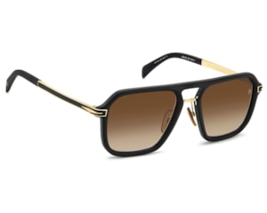 Óculos de Sol David Beckham Preto Fosco Dourado DB7136/S I46-56