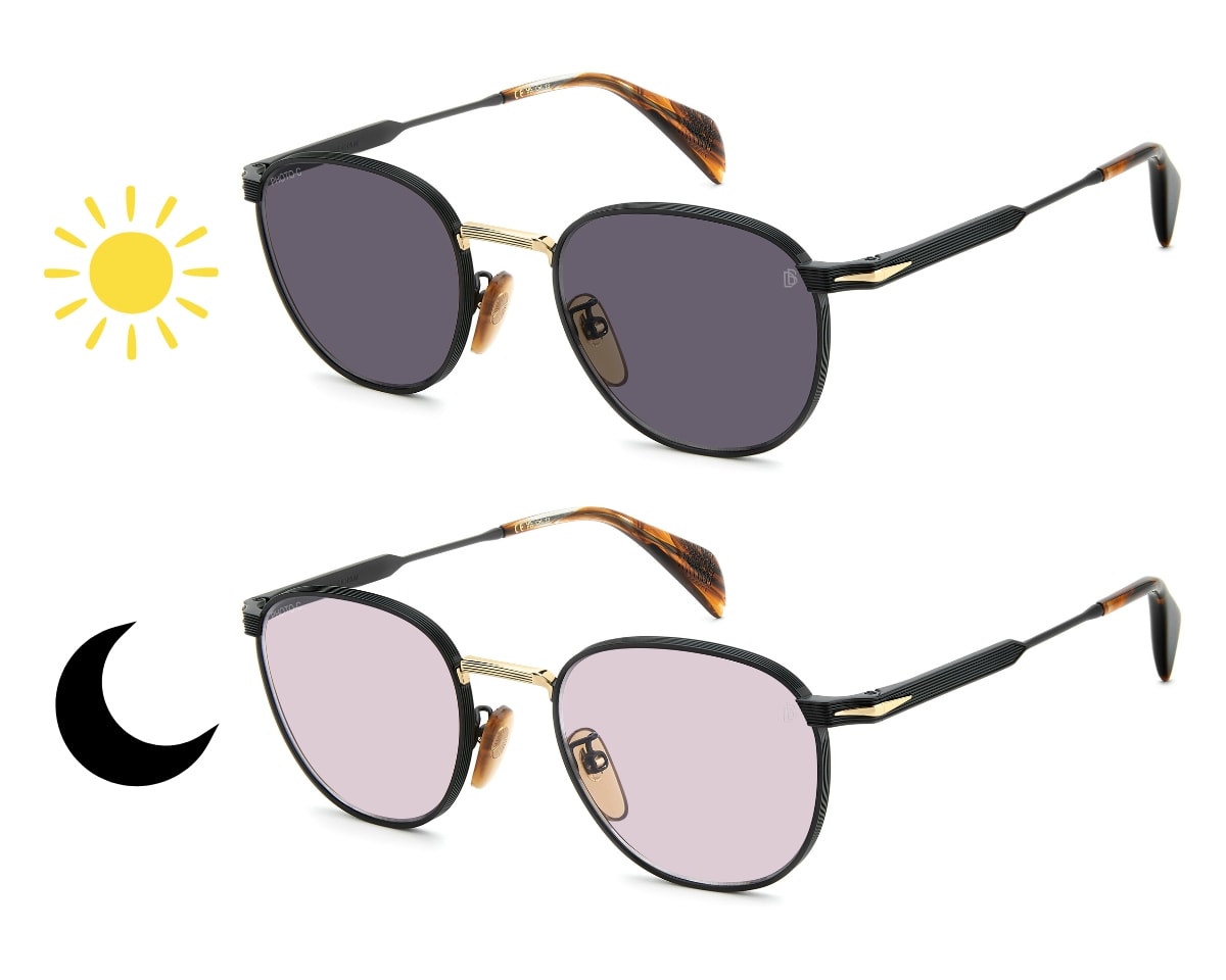 Óculos de Sol David Beckham Preto Fosco Photochromic DB1228/S I46-51