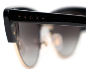 Óculos de Sol Evoke Catherine A01S Black Shine Gold Blue