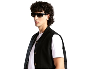 Óculos de Sol Evoke Midnight Shine Silver Brown Total OUTLAW A01-56