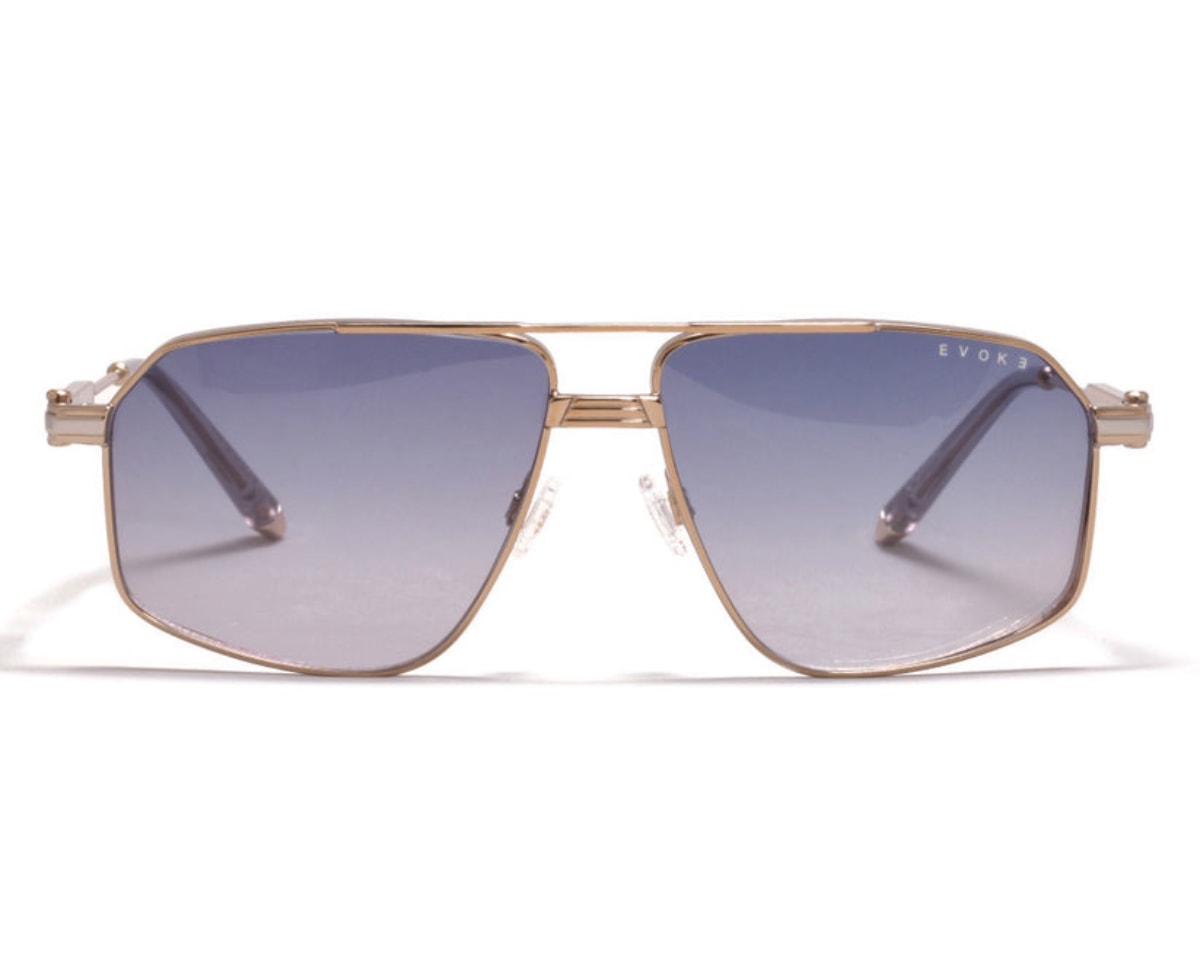 Óculos de Sol Evoke Shelby 06 04A Gold Champ Agne Blue Gradient