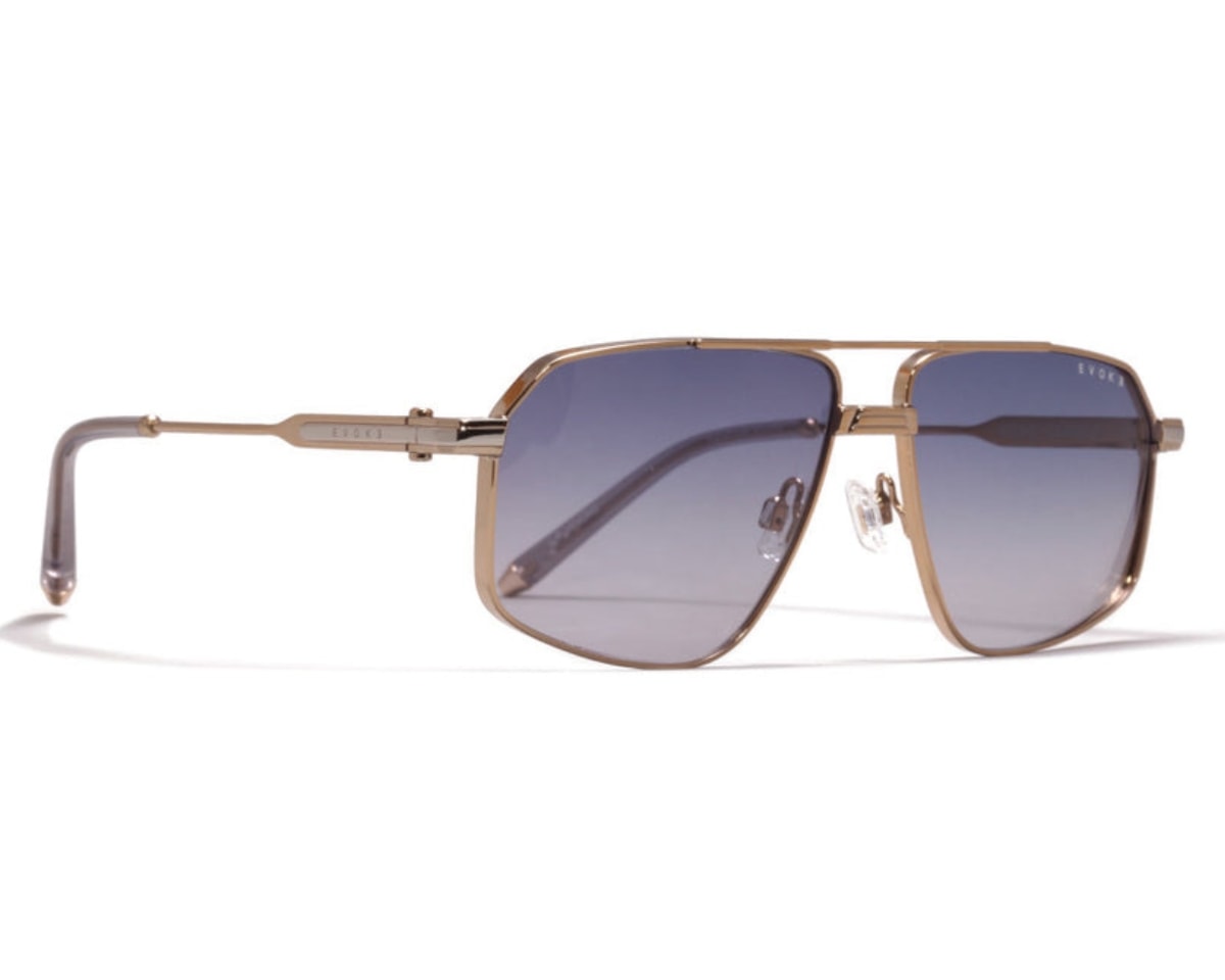 Óculos de Sol Evoke Shelby 06 04A Gold Champ Agne Blue Gradient