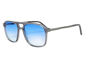 Óculos de Sol F. Sinclair Cinza Translúcido Azul FS2676S C03-55