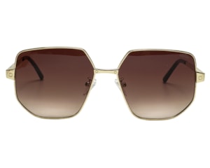 Óculos de Sol F. Sinclair Dourado Marrom MB1408 C2-58