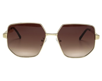 Óculos de Sol F. Sinclair Dourado Marrom MB1408 C2-58