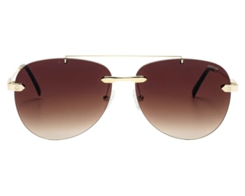 Óculos de Sol F. Sinclair Dourado Marrom MB1473 C5-61