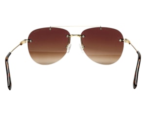 Óculos de Sol F. Sinclair Dourado Marrom MB1473 C5-61