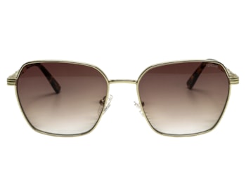 Óculos de Sol F. Sinclair Dourado Marrom YD1490 C2-54