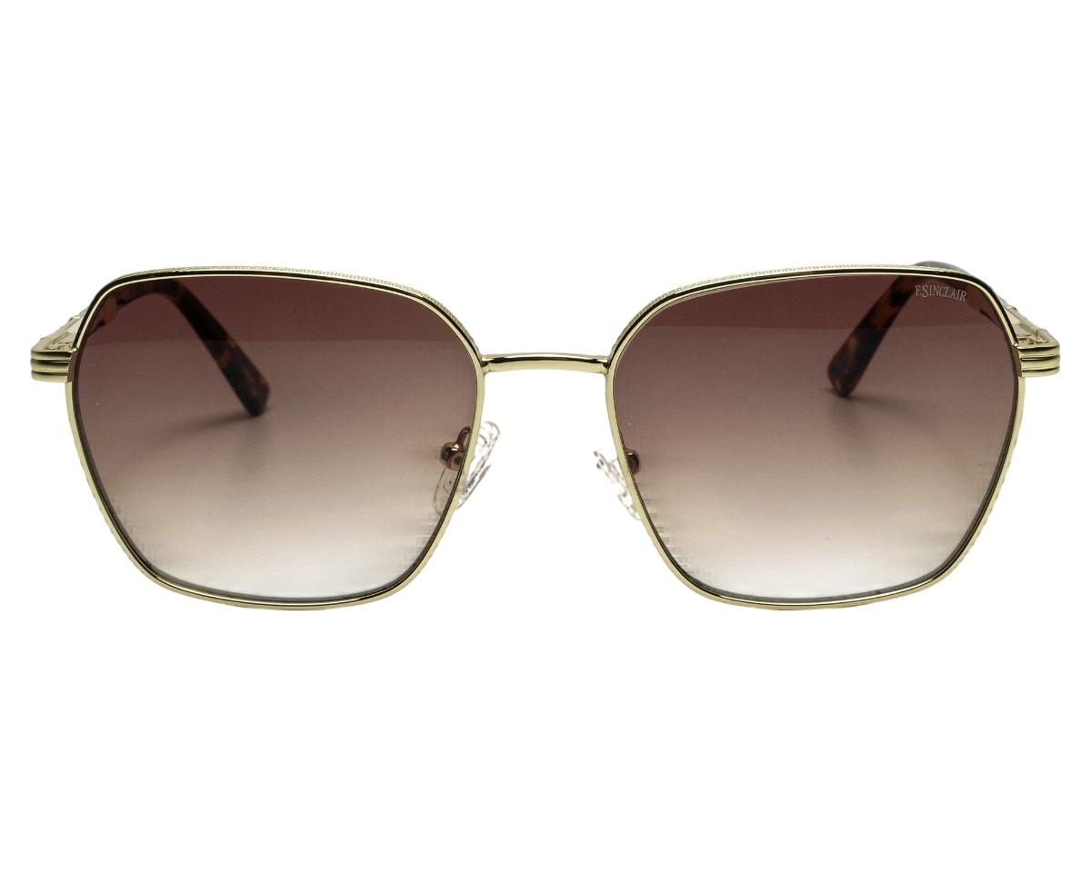 Óculos de Sol F. Sinclair Dourado Marrom YD1490 C2-54