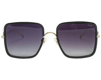 Óculos de Sol F. Sinclair Dourado Preto Polarizado MB1511 C1-57