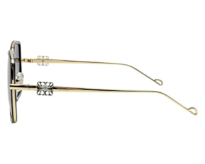 Óculos de Sol F. Sinclair Dourado Preto Polarizado MB1511 C1-57