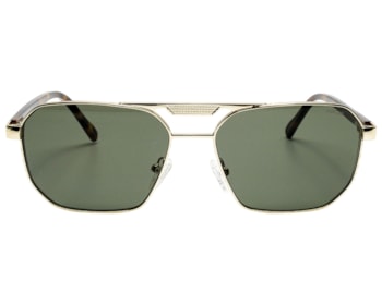 Óculos de Sol F. Sinclair Dourado Verde YD1489T C2-57