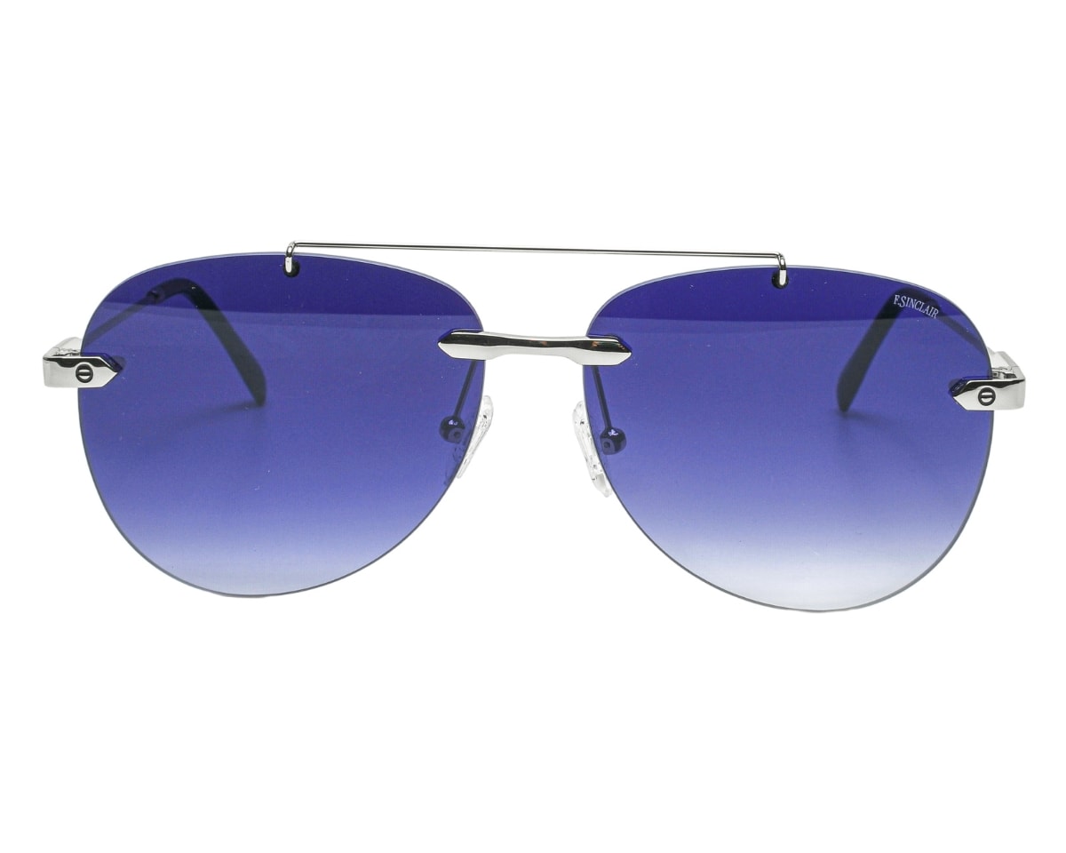 Óculos de Sol F. Sinclair Prata Azul MB1473 C2-61