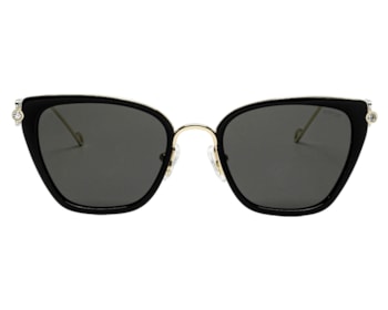 Óculos de Sol F. Sinclair Preto Brilho Polarizado MB1512 C1-50