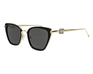 Óculos de Sol F. Sinclair Preto Brilho Polarizado MB1512 C1-50