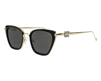 Óculos de Sol F. Sinclair Preto Brilho Polarizado MB1512 C1-50