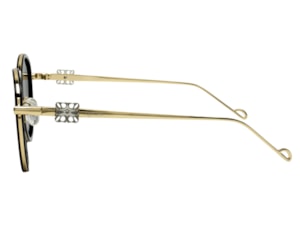 Óculos de Sol F. Sinclair Preto Dourado Polarizado MB1514 C1-54