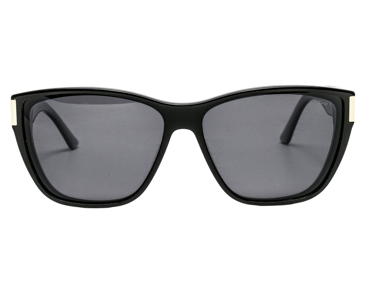 Óculos de Sol F. Sinclair Preto Dourado Polarizado MB1617 C1-61