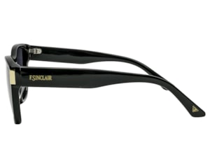 Óculos de Sol F. Sinclair Preto Dourado Polarizado MB1617 C1-61