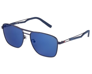 Óculos de Sol Fila Rubber Mania Azul Brilho Polarizado SFID23 SBJP-59