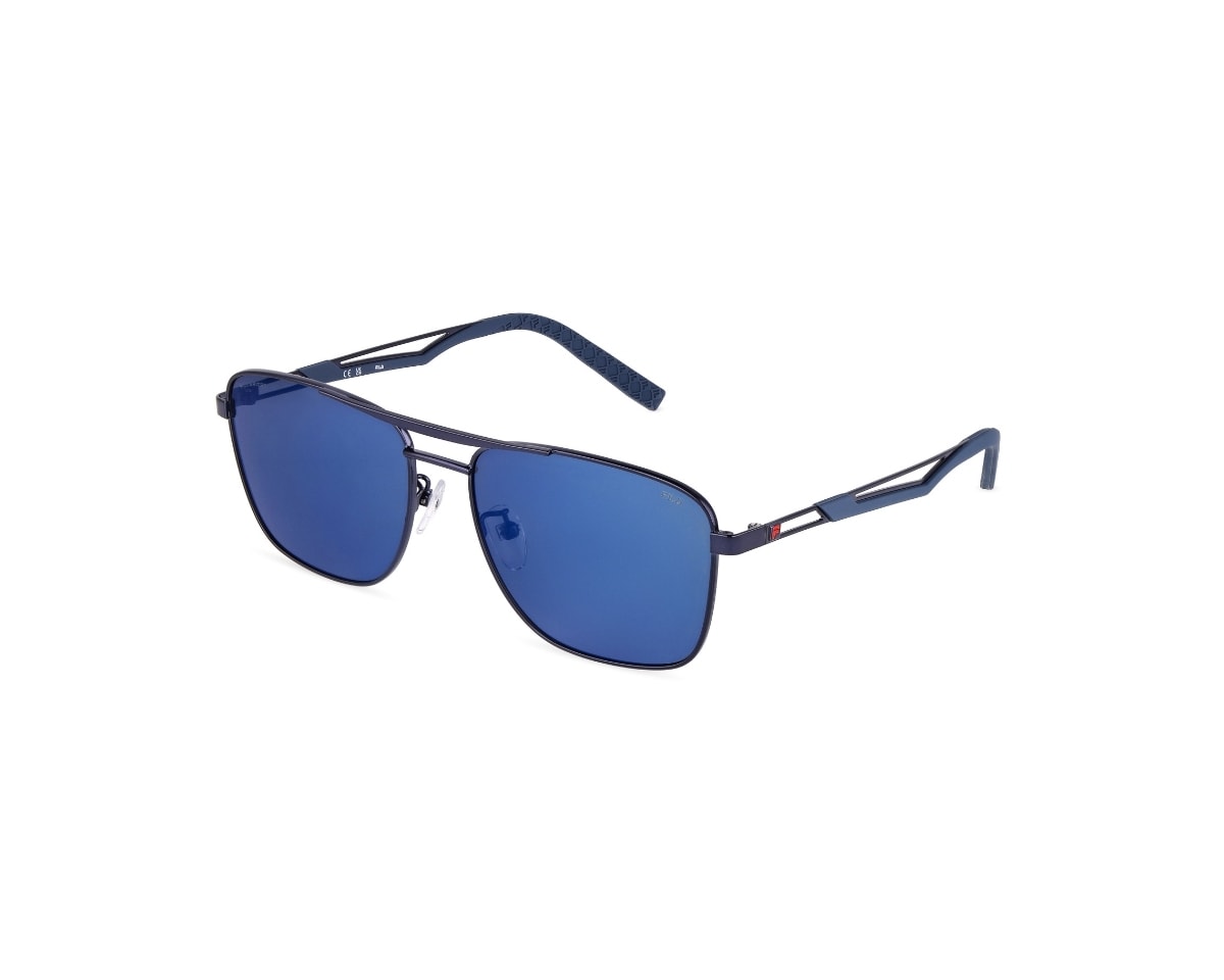 Óculos de Sol Fila Rubber Mania Azul Brilho Polarizado SFID23 SBJP-59
