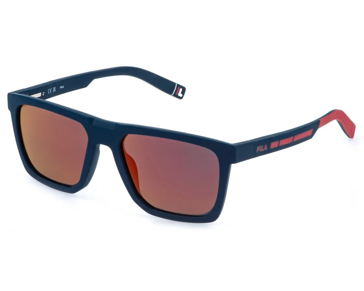 Óculos de Sol Fila Rubber Mania Azul Polarizado SFIB05 6QSP-57