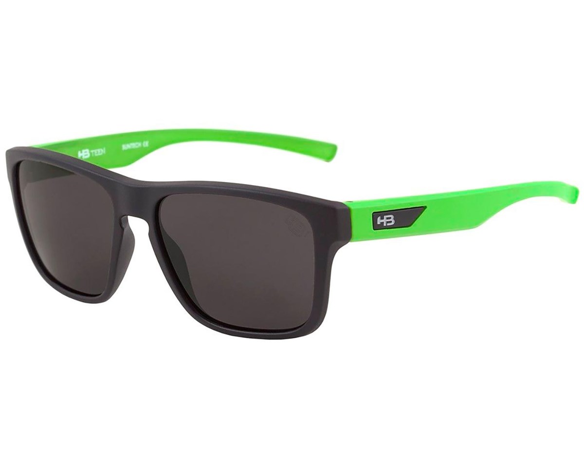 Óculos de Sol HB H-Bomb Teen Matte Black Lucky Green Gray