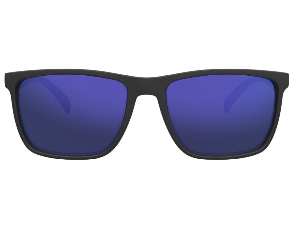 Óculos de Sol HB Iconic Matte Black Blue Print Carbon Fiber Blue Chrome