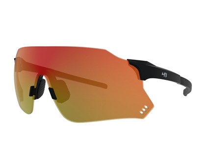 Óculos de Sol HB Quad X Matte Black Red Chrome
