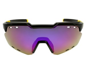 Óculos de Sol HB Shield Compact Road Gloss Black Neon Yellow Multi Purple