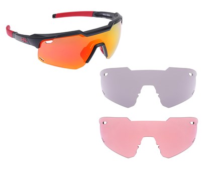 Óculos de Sol HB Shield EVO Mountain Kit 1 Multi Red Gray Amber
