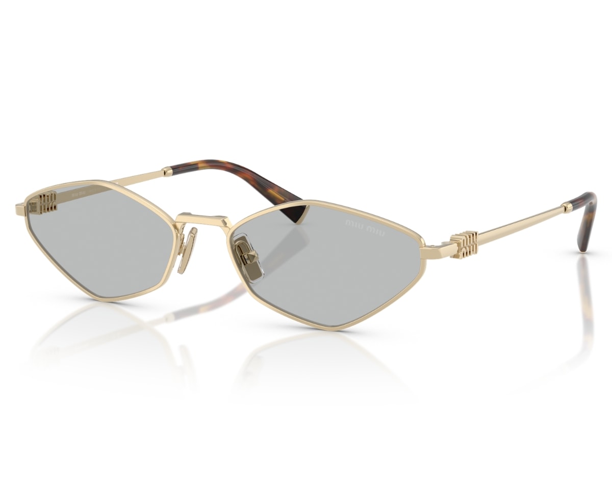 Óculos de Sol Miu Miu Dourado Cinza MU56ZS ZVN50K-56