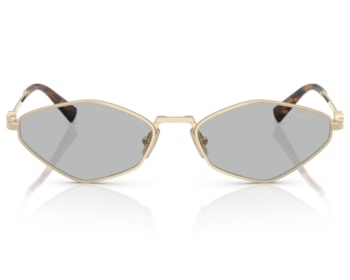 Óculos de Sol Miu Miu Dourado Cinza MU56ZS ZVN50K-56