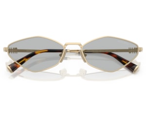 Óculos de Sol Miu Miu Dourado Cinza MU56ZS ZVN50K-56