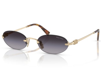 Óculos de Sol Miu Miu Dourado Cinza MUA54S ZVN5D1-51