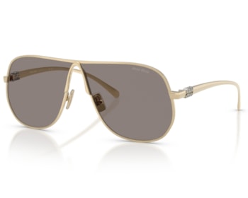 Óculos de Sol Miu Miu Dourado Cinza MUA56S ZVN80Q-66