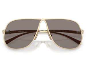 Óculos de Sol Miu Miu Dourado Cinza MUA56S ZVN80Q-66