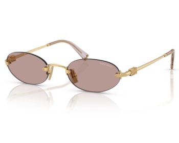 Óculos de Sol Miu Miu Dourado Marrom MUA54S 5AK20I-51