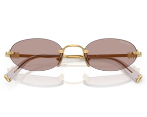 Óculos de Sol Miu Miu Dourado Marrom MUA54S 5AK20I-51