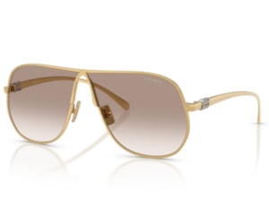 Óculos de Sol Miu Miu Dourado Marrom MUA56S 5AK90L-66