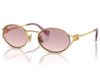 Óculos de Sol Miu Miu Dourado Rosa MU52YS 5AK06S-54