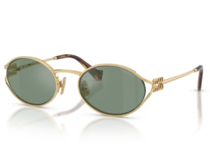 Óculos de Sol Miu Miu Dourado Verde MU52YS 5AK04M-54