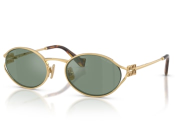 Óculos de Sol Miu Miu Dourado Verde MU52YS 5AK04M-54